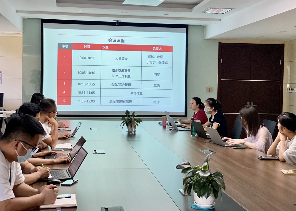 太阳成微电召开首期BPM专项培训交流会